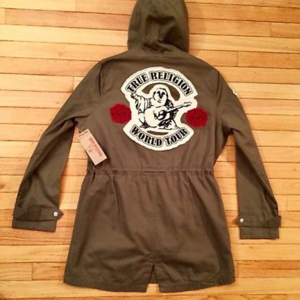TRUE RELIGION Brand ( MED ) Military Patch Parka - Picture 8 of 8